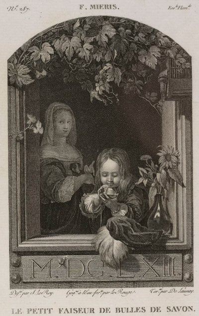 Denis-Sébastien Leroy, Lerouge och De Launay - Den lilla såpbubbelmakaren, efter Frans van Mieris d.ä. - 1802-1815 av Denis Sebastien Leroy
