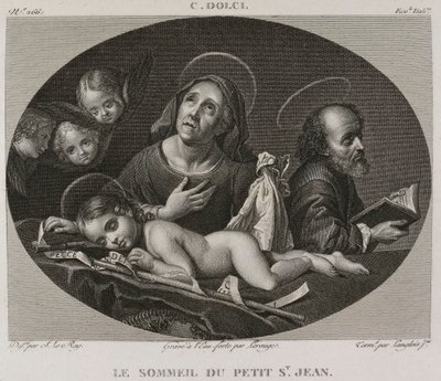 Denis-Sébastien Leroy, Lerouge et Langlois jeune - Lille Sankt Johannes sömn, efter Carlo Dolci - 1802-1815 av Denis Sebastien Leroy