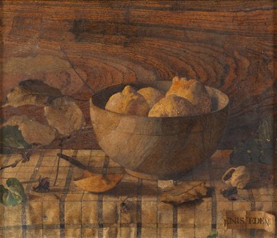 Skålen med citroner (olja på duk) av Denis William Eden