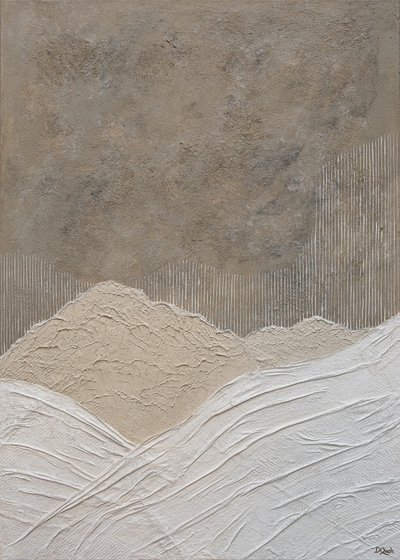 Ett bergslandskap med varierande relief av Denise Quah