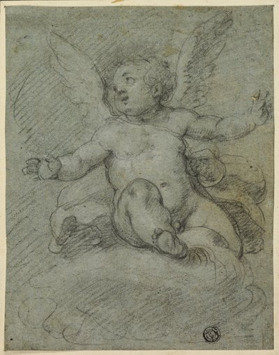 Putto sittande på moln av Denys Calvaert