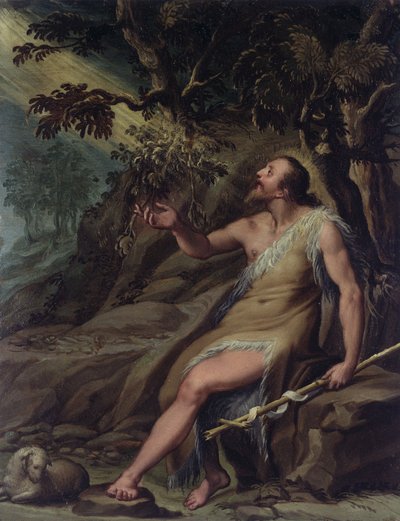 Johannes Döparen i vildmarken av Denys Calvaert or Calvart