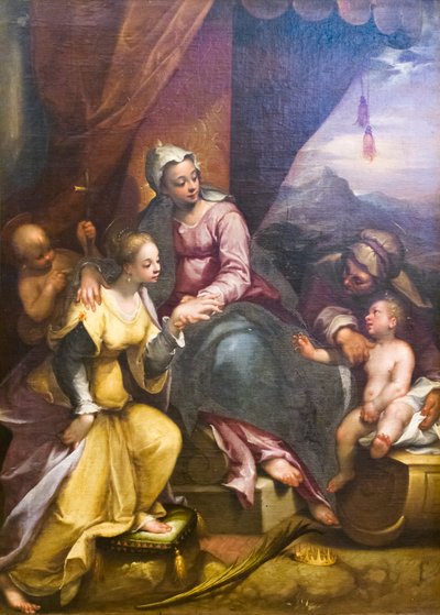 St Catherines mystiska äktenskap av Denys Calvaert or Calvart