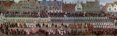 Ommegang i Bryssel den 31 maj 1615: Notre Dame de Sablon procession av Denys van Alsloot