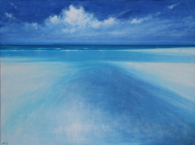 At Low Tide, 2017 (Oil on Canvas) av Derek Hare