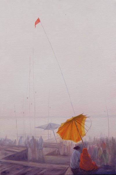 Tidig morgon, Varanasi av Derek Hare