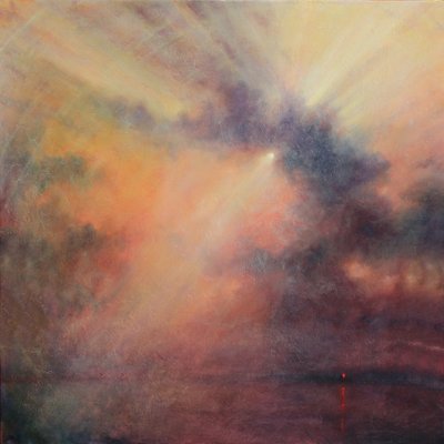 Estuary, 2022 (Olja på duk) av Derek Hare