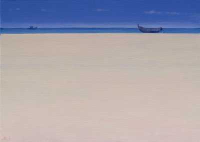 Fiskebåtar i Puvar, Kerala av Derek Hare