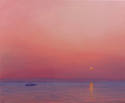 Rosa gryning på Ganges av Derek Hare