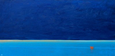 Den röda båten, 2012 (Olja på duk) av Derek Hare