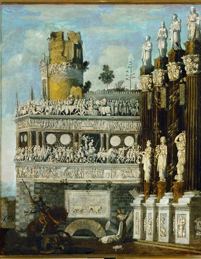 "Imaginary Architecture" (olja på duk) av Desiderio Monsu