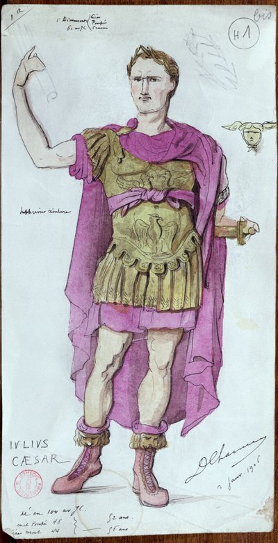 Kostymdesign för Julius Caesar från 