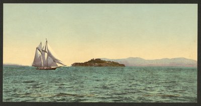 Alcatraz och Golden Gate, San Francisco av Detroit Photographic Co.