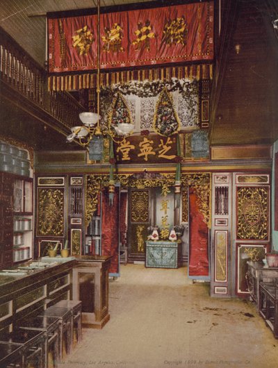 Kinesiskt apotek, Los Angeles, Kalifornien, 1899 av Detroit Photographic Co.
