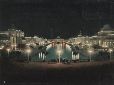 Grand Court illuminated, Trans-Mississippi Exposition, 1898 av Detroit Photographic Co.