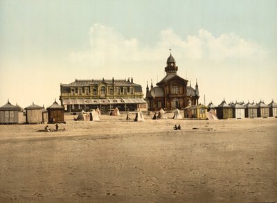 Strand och kasino, Calais, Frankrike, ca 1900 av Detroit Publishing Co.
