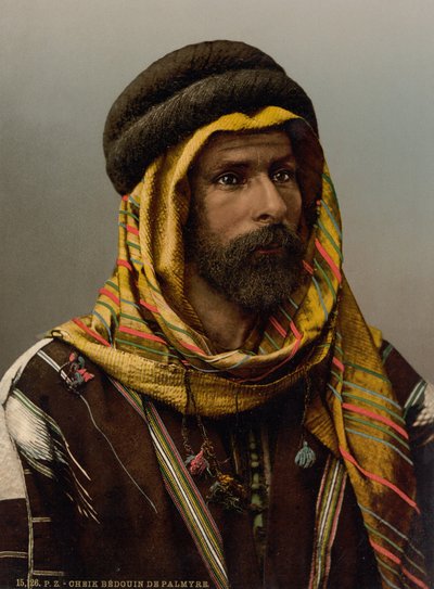Beduinhövding av Palmyra, ca 1890-1900 (fotokromtryck) av Detroit Publishing Co.