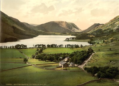 Buttermere och Crummock Water, Lake District, England, c.1900 av Detroit Publishing Co.