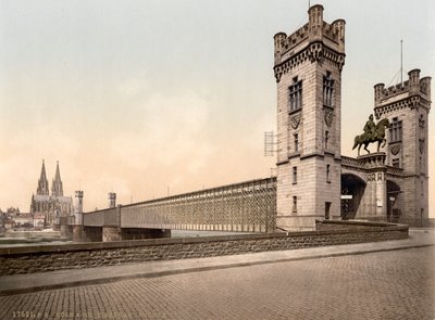 Eisenbahn-bron, Rhenfloden, Köln, Tyskland, ca 1900 av Detroit Publishing Co.