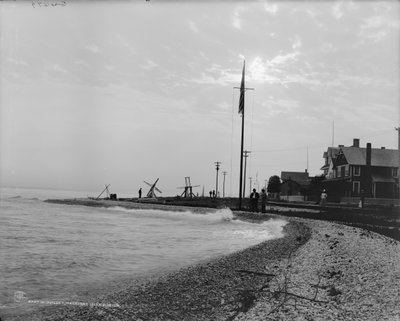 Sunset, Mackinac Island, Michigan, ca 1908 (s/v foto) av Detroit Publishing Co.
