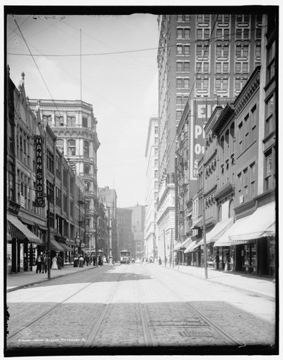 Wood Street, Pittsburgh, Pa. av Detroit Publishing Co.