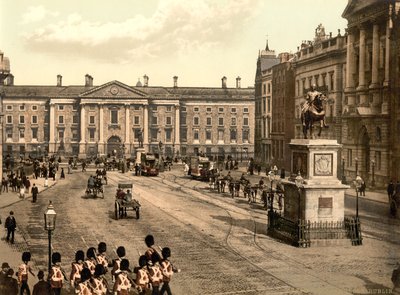 College Green, Dublin, ca 1890-1900 (photochrom) av Detroit Publishing Co.