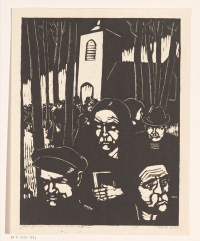 Kyrkobesökare av Dick Ket (signed by artist)