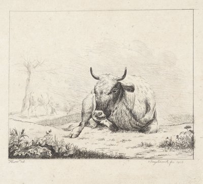 Liggande ko av Diederik Jan Singendonck