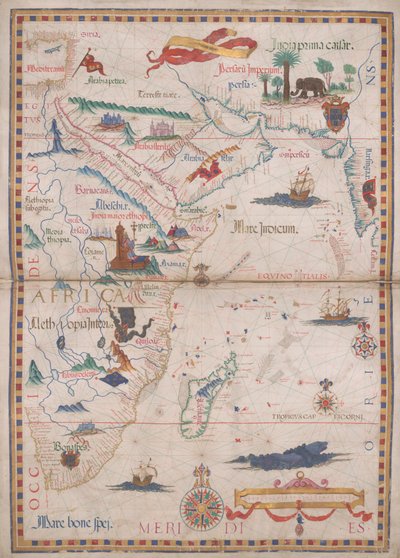 Illustration från "Queen Mary Atlas" av Diego Homem