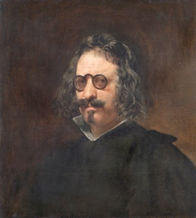 Francisco Gomez de Quevedo y Villegas av Diego Rodriguez de Silva (studio of) Velazquez