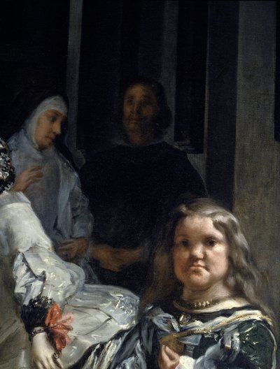 Las Meninas. Detalj: nunna och dvärg av Diego Rodriguez de Silva y Velazquez