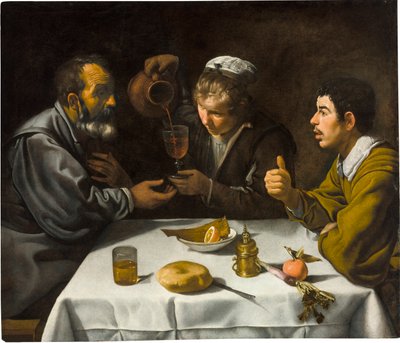 Le dejeuner - Lunchen, av Velazquez, Diego (1599-1660). Olja på duk, ca. 1618. Mått : 96x112 cm. Szepmuveszeti Muzeum, Budapest av Diego Velázquez