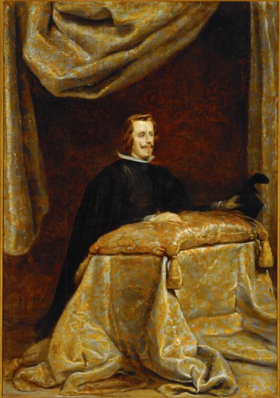 Filip IV av Spanien, bedjande ... (målning på duk) av Diego Rodriguez de Silva y Velazquez