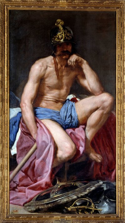 Krigsguden Mars. Målning av Diego Rodriguez de Silva och Velasquez (1599-1660) av Diego Velázquez
