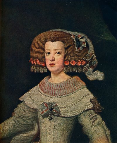 Porträtt av drottning Marie-Anne, Mariana av Österrike, 1652, 1910 av Diego Velázquez