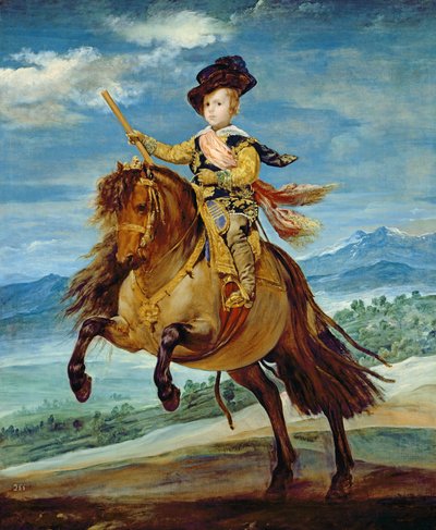 Prins Balthasar Carlos till häst, c.1635-36 av Diego Velázquez
