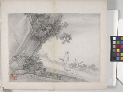 Album Of Landscape Paintings (bläck på papper) av Ding Yunpeng