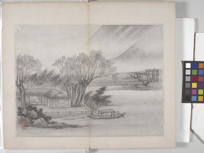 Album Of Landscape Paintings (bläck på papper) av Ding Yunpeng