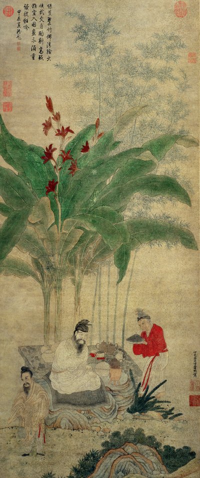 Kokande te, 1617 av Ding Yunpeng