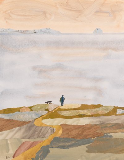 Simtur på höstmorgonen (collage) av Dione Verulam