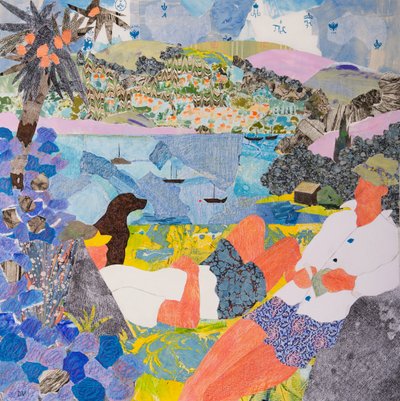 Beside the sea, 2017 (collage) av Dione Verulam