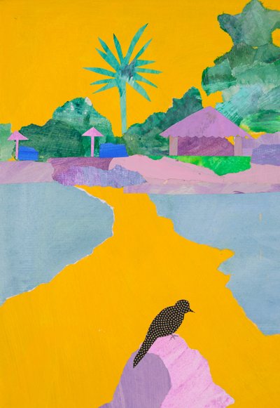 Brasiliansk strand (collage) av Dione Verulam