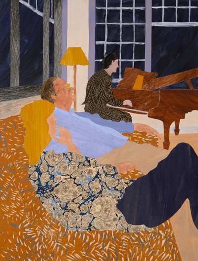 Chopin i tropikerna (collage) av Dione Verulam