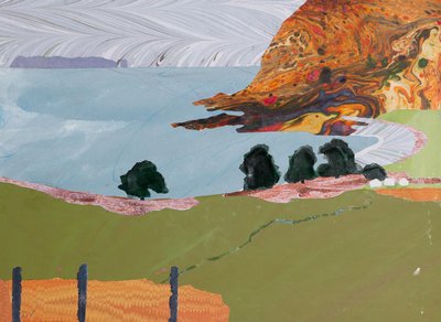 Mull, oktoberljus (collage) av Dione Verulam