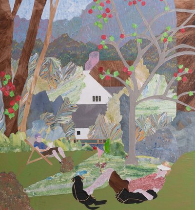 Septembervistelse, 2023 (collage) av Dione Verulam