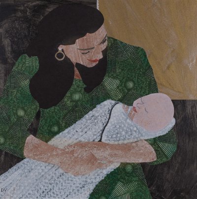 Siegmund  Sieglinde, Wagners ringcykel, 2024 (collage) av Dione Verulam