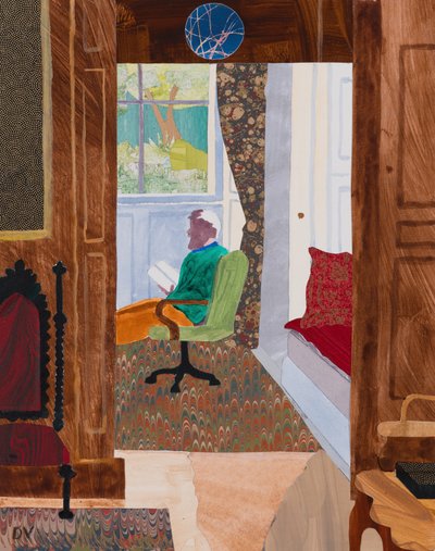 Tystnad (collage) av Dione Verulam