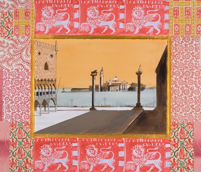 Venedig, Markusplatsen (akvarell  tusch) av Dione Verulam