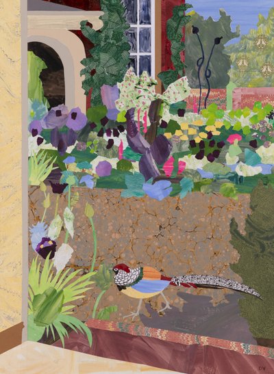 Utsikt från ateljén (collage) av Dione Verulam