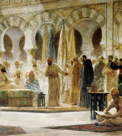 Abd Al-Rahman III, detalj av en målning av Dionis Baixeras i Verdaguer av Dionisio Baixeras Verdaguer